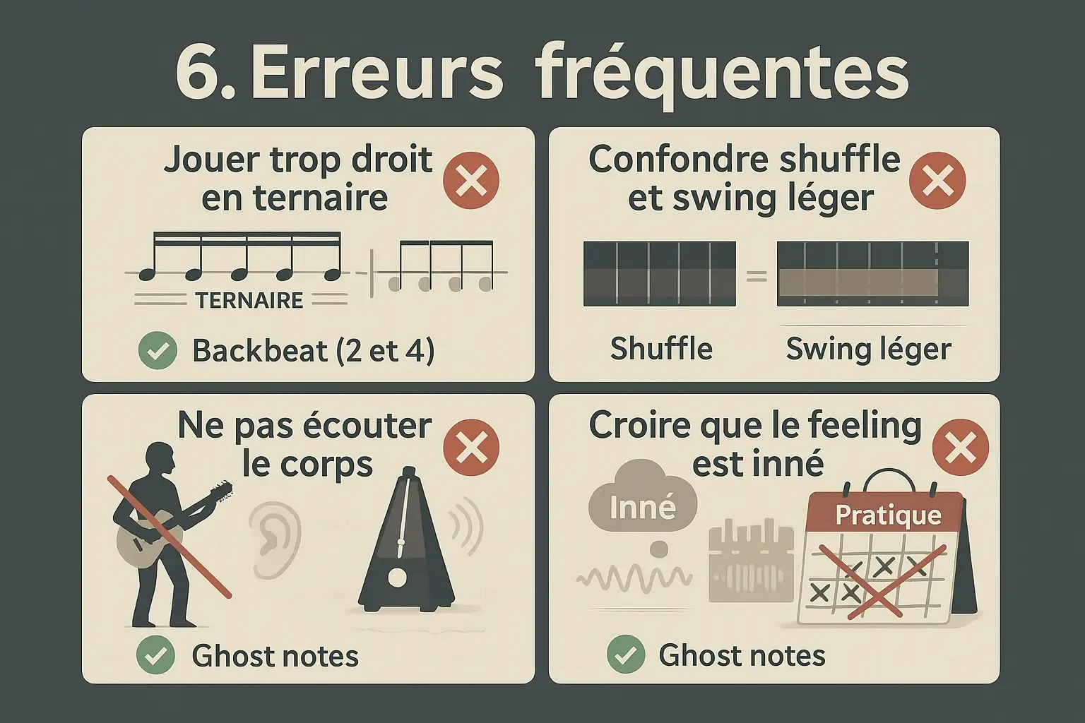 Mode cible : mesurer l'écart en millisecondes pour objectiver le placement rythmique