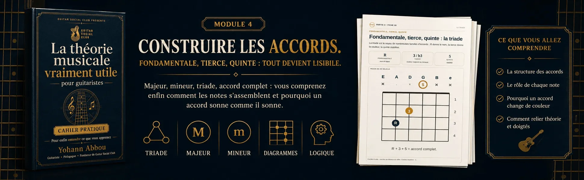 La théorie musicale vraiment utile - Tome 1 : Construire les accords : fondamentale, tierce, quinte, tout devient lisible