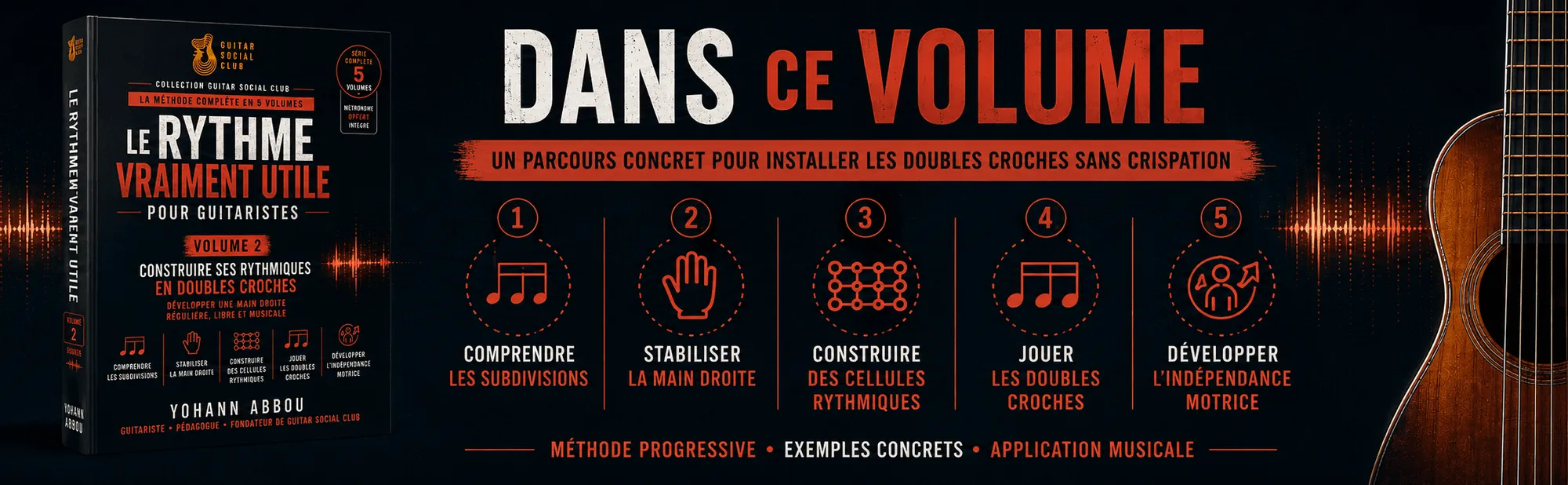 Le rythme vraiment utile - Volume 2 : Dans ce volume : installer les doubles croches sans crispation