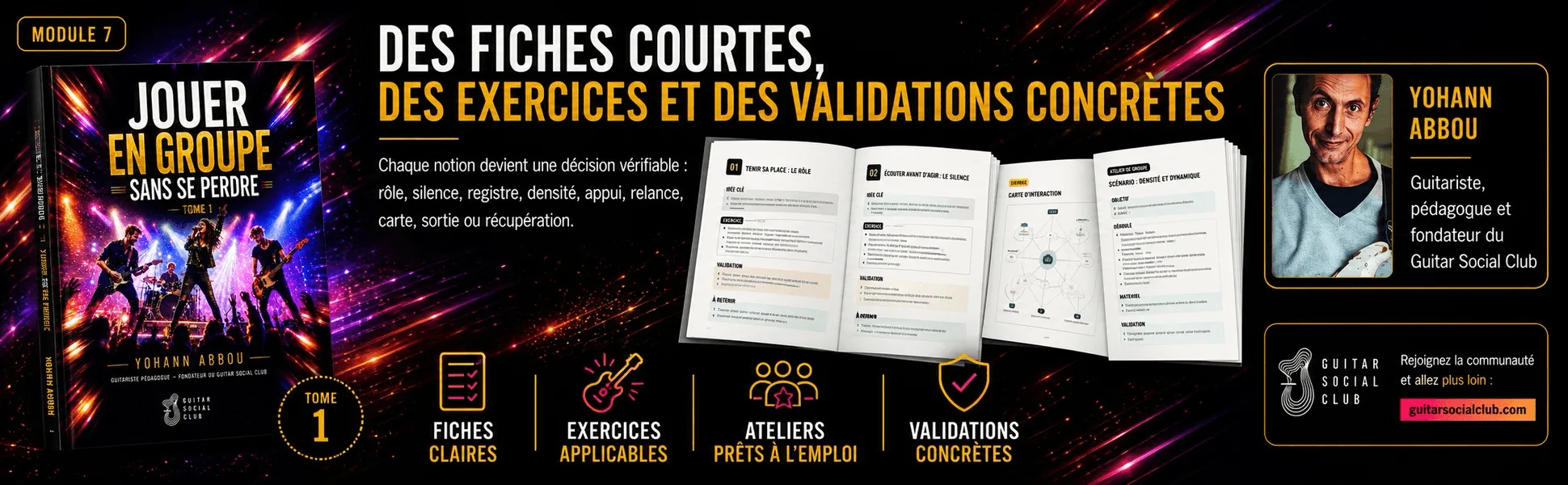 Jouer en groupe sans se perdre : Des fiches courtes, des exercices et des validations concrètes : chaque notion devient une décision vérifiable