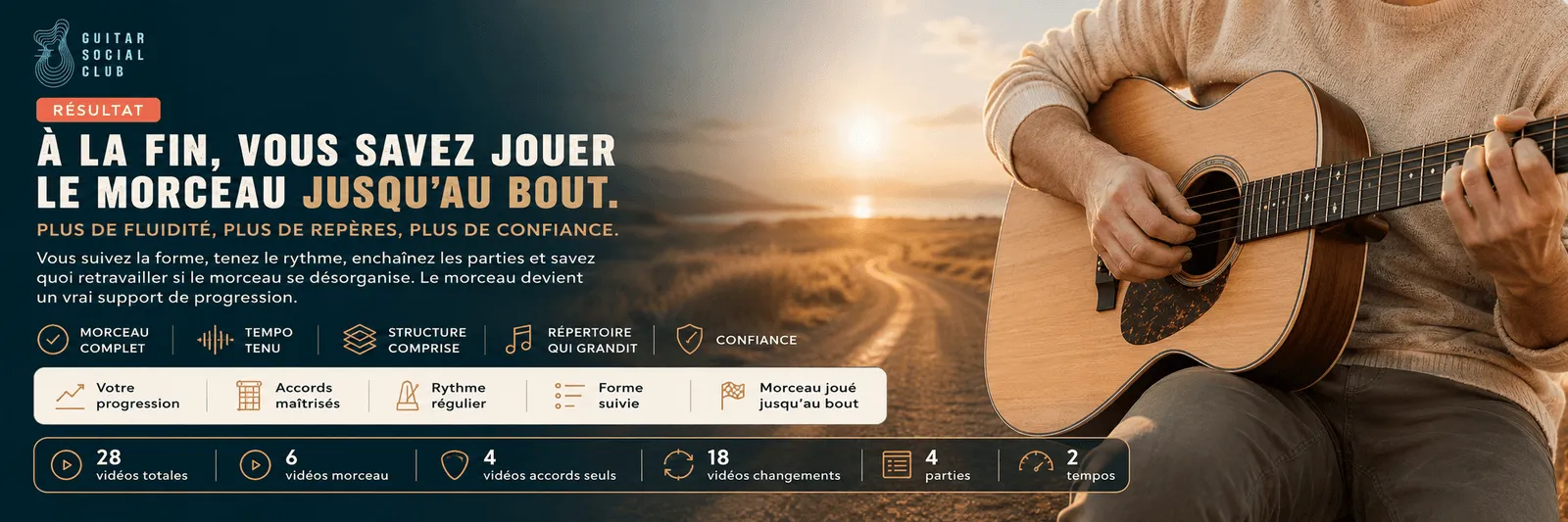 Le résultat : à la fin, tu sais jouer High and Dry jusqu'au bout avec plus de fluidité et de confiance