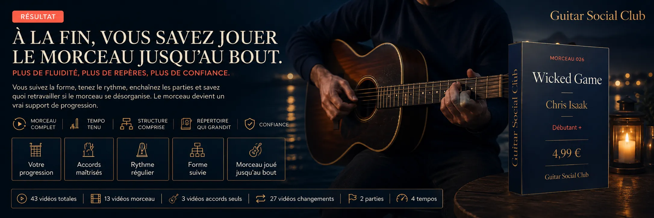 Le résultat : à la fin, tu sais jouer Wicked Game jusqu'au bout avec plus de fluidité et de confiance