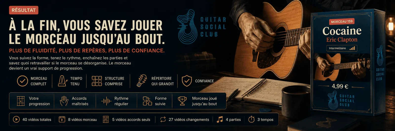 Le résultat : à la fin, tu sais jouer Cocaine jusqu'au bout avec plus de fluidité et de confiance