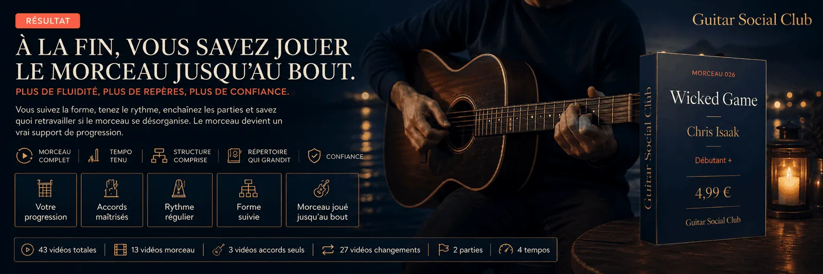 Le résultat : à la fin, tu sais jouer Wicked Game jusqu'au bout avec plus de fluidité et de confiance