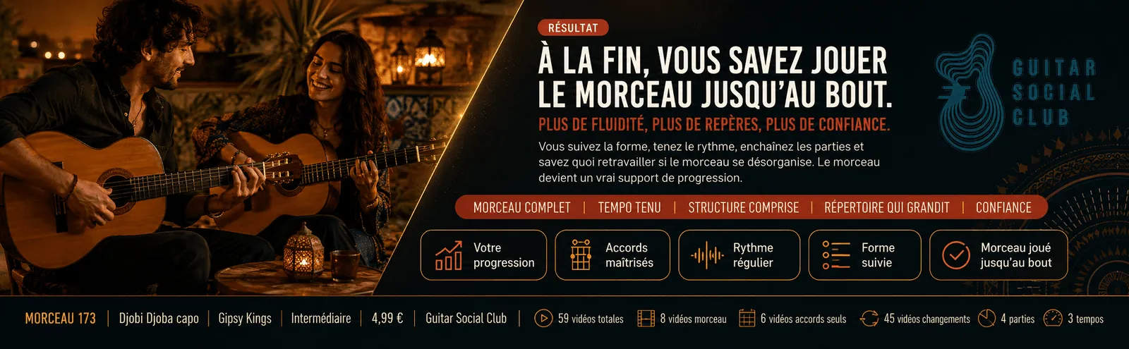 Le résultat : à la fin, tu sais jouer Djobi Djoba capo jusqu'au bout avec plus de fluidité et de confiance
