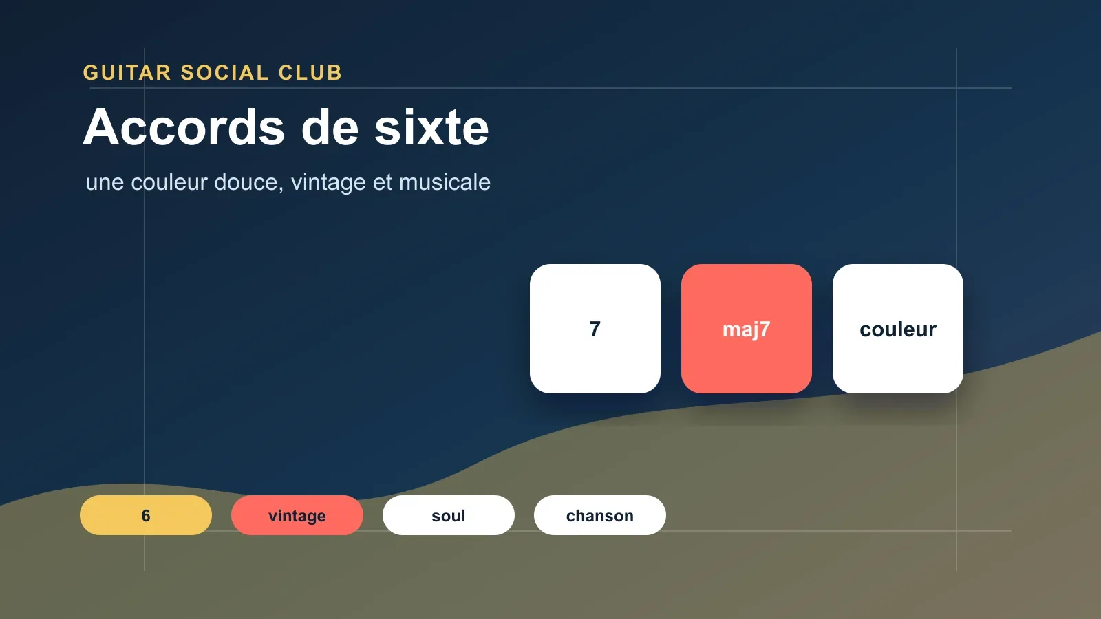 C6 et Cmaj7 à la guitare : deux couleurs différentes