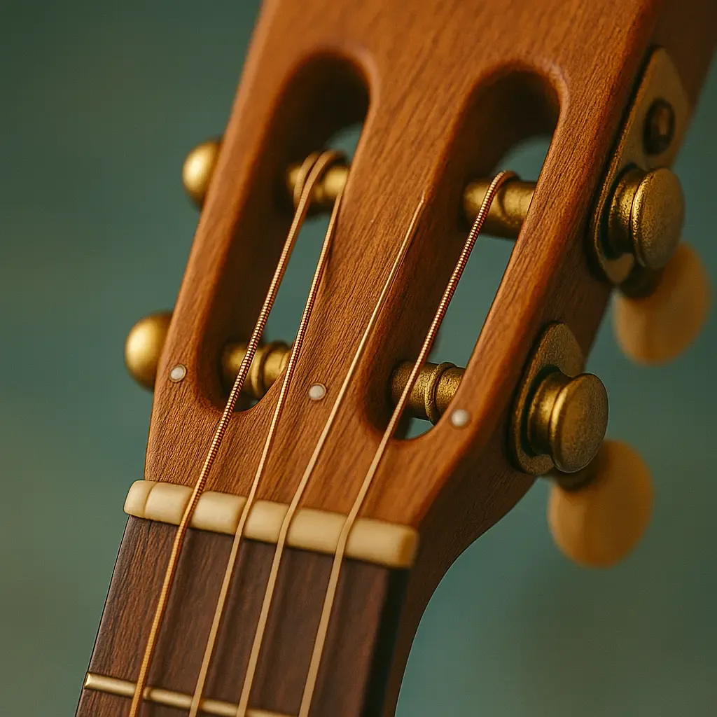 Accordage du cuatro vénézuélien : A D F# B, réentrant