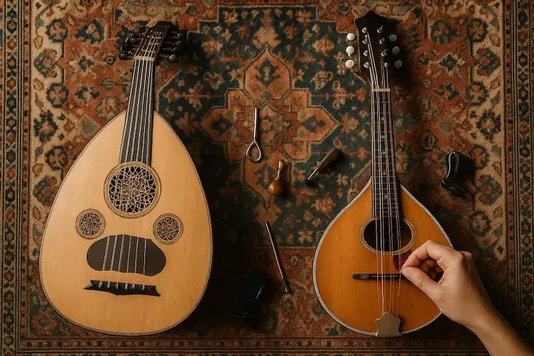 Accordage oud mandoline bouzouki avec accordeur en ligne