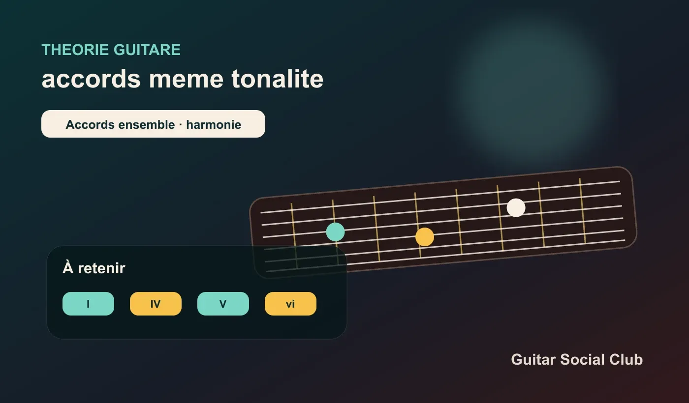 Accords de la même tonalité à la guitare