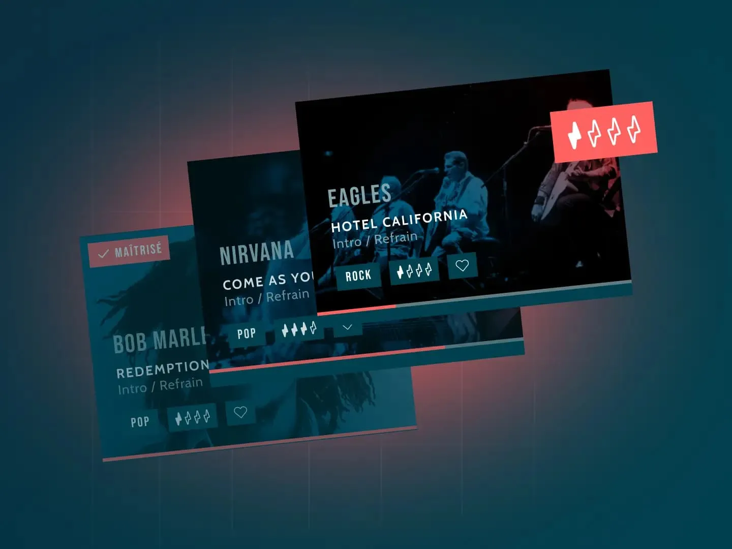 Application Guitar Social Club avec chansons faciles guitare