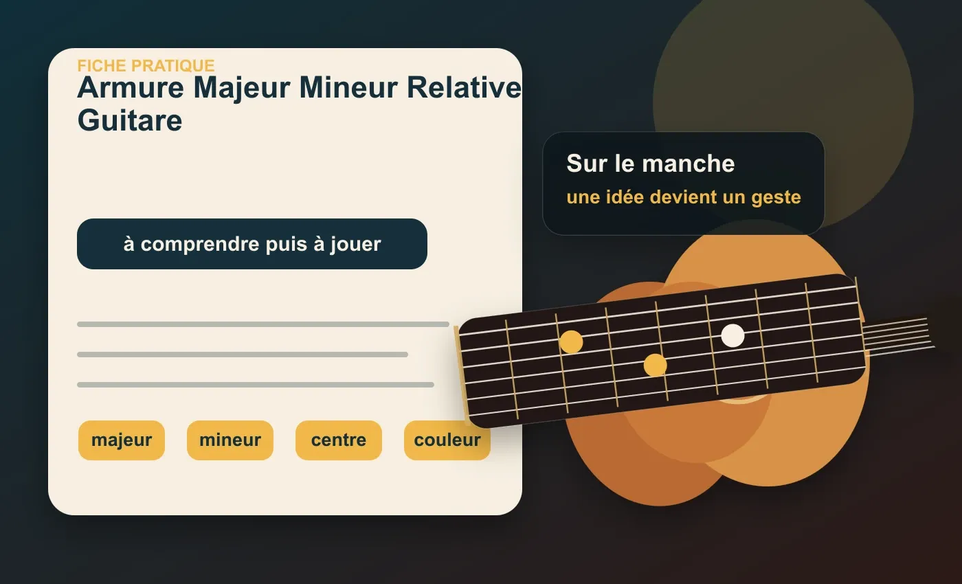 Armure, majeur et mineur relatif à la guitare