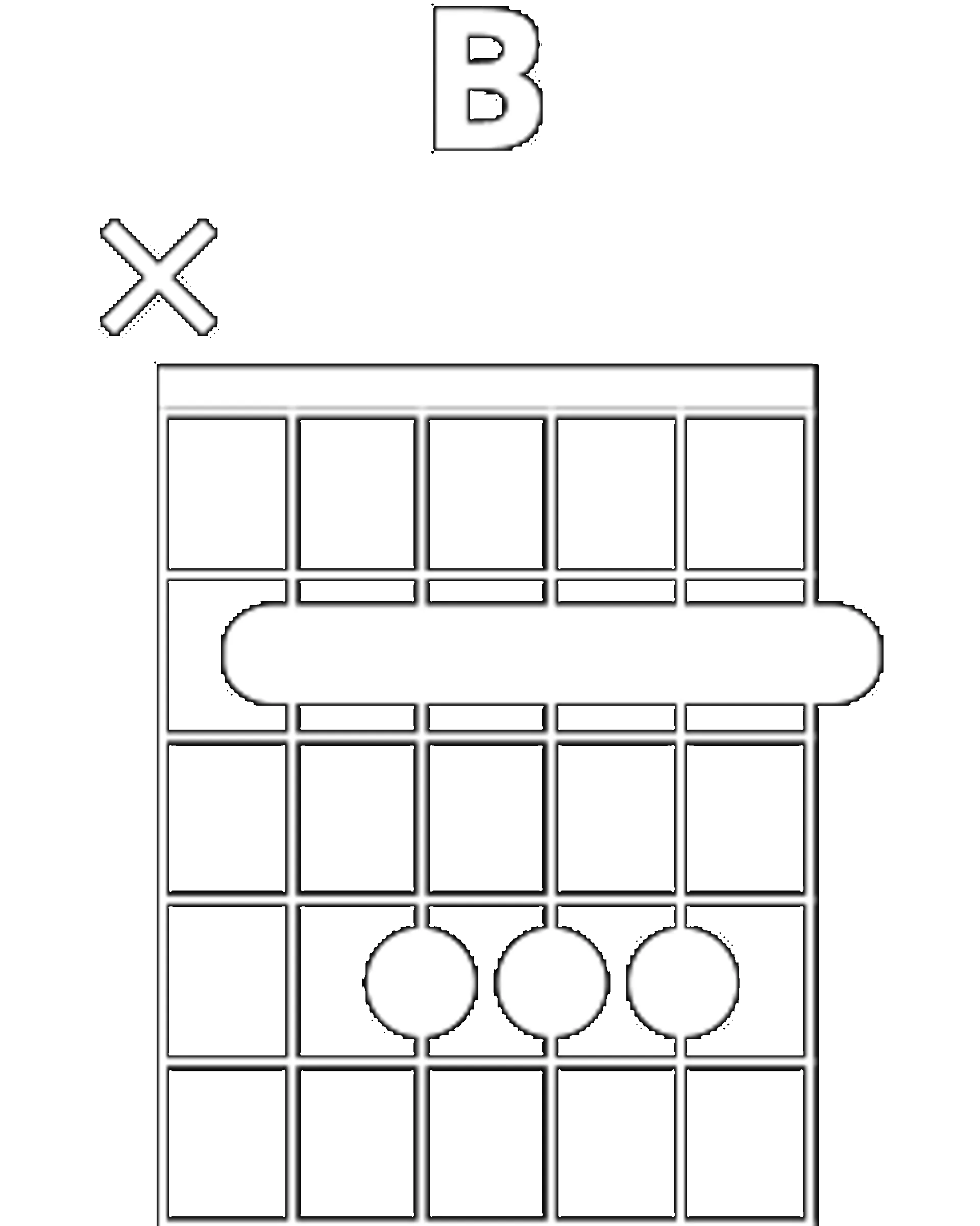 Diagramme d'accord de Si majeur (B)