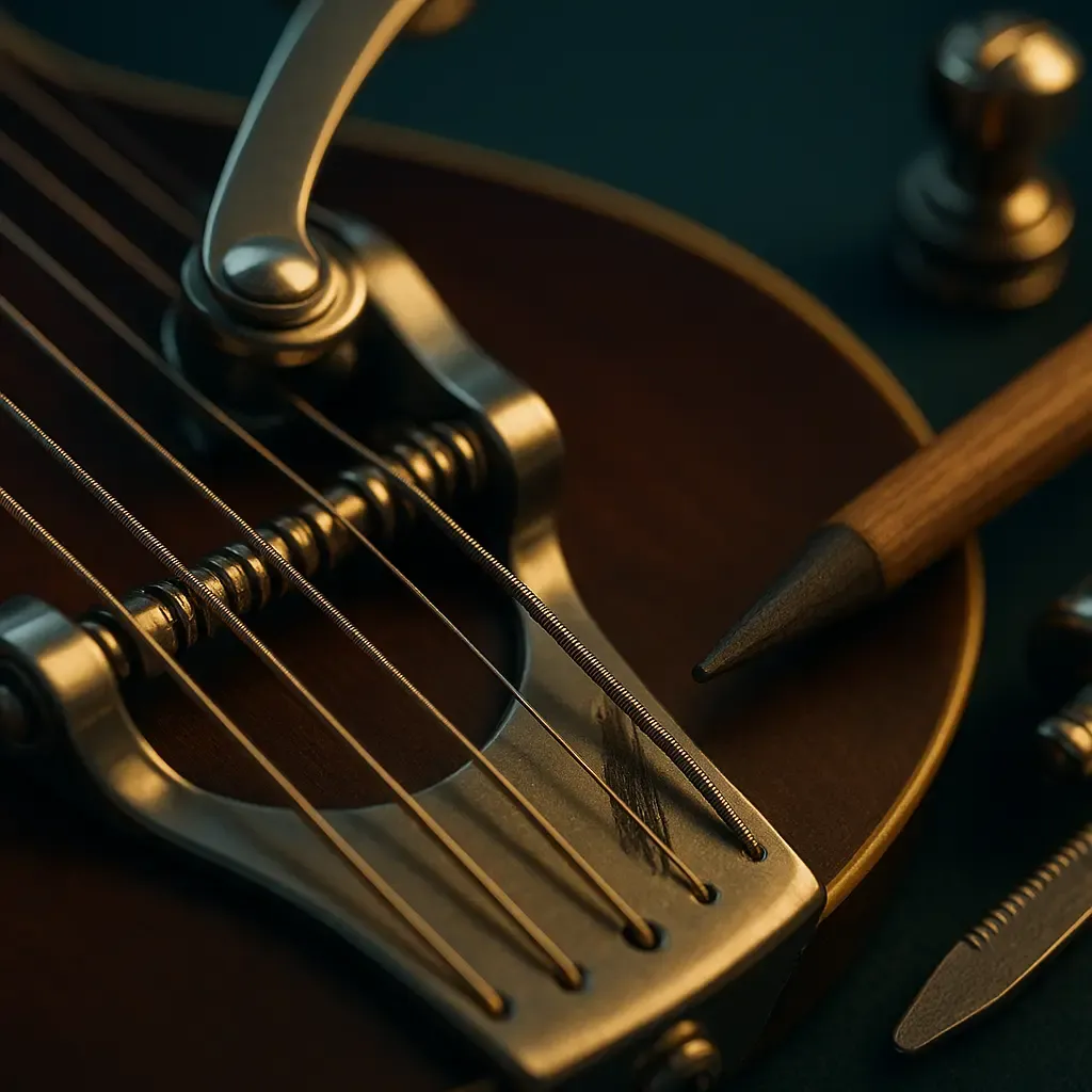 Stabiliser vibrato guitare : réglage de la griffe et chevalet parallèle sur Floyd 10-46