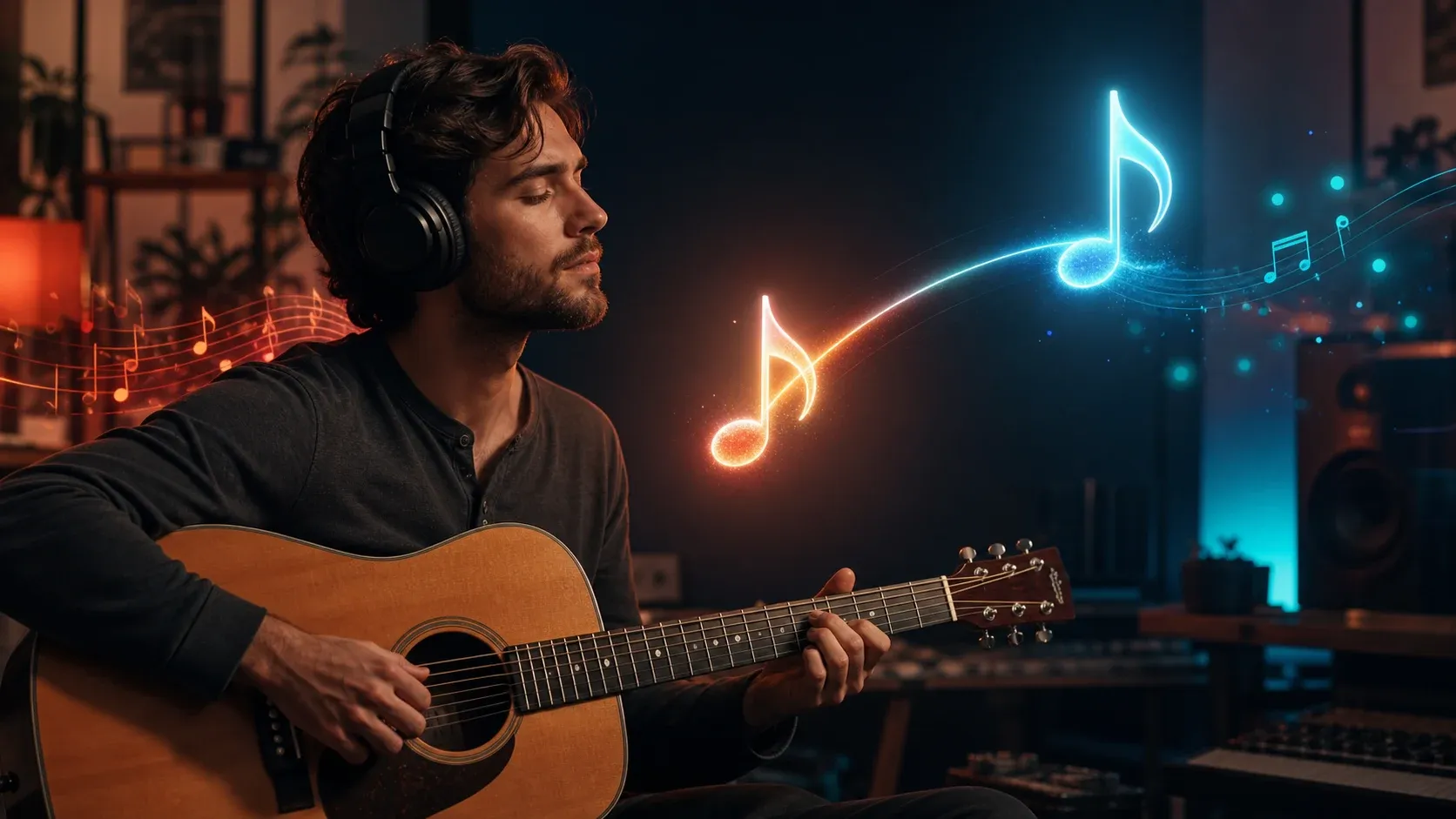 Guitariste reliant une mélodie connue à la distance entre deux notes