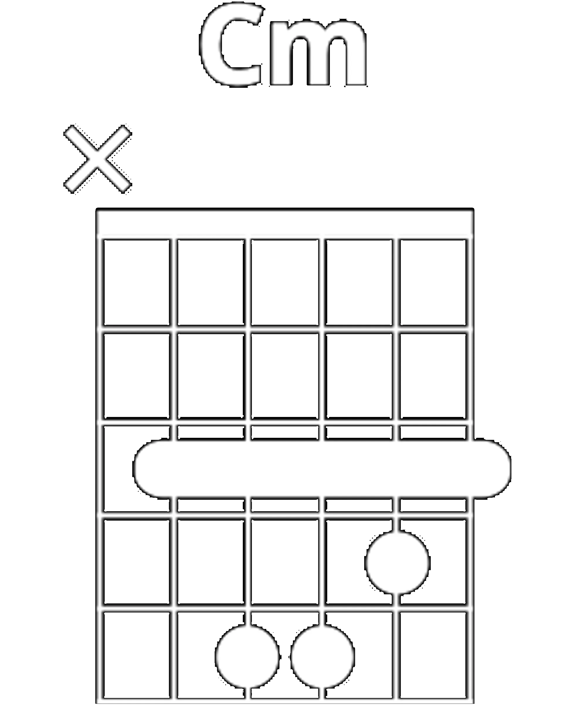 Diagramme d'accord de Do mineur (Cm)
