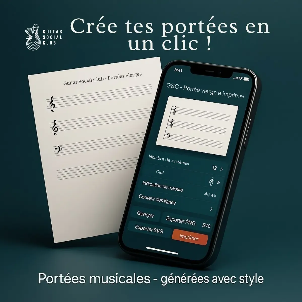 Exemple de portée vierge : clé, chiffrage, systèmes et marges optimisés