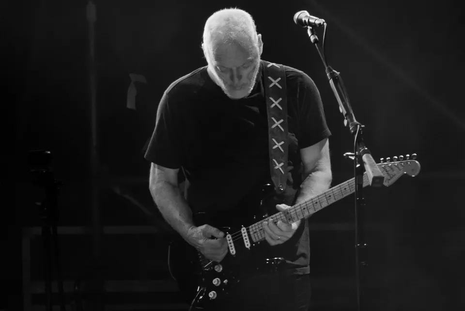 David Gilmour pendant le Rattle That Lock World Tour