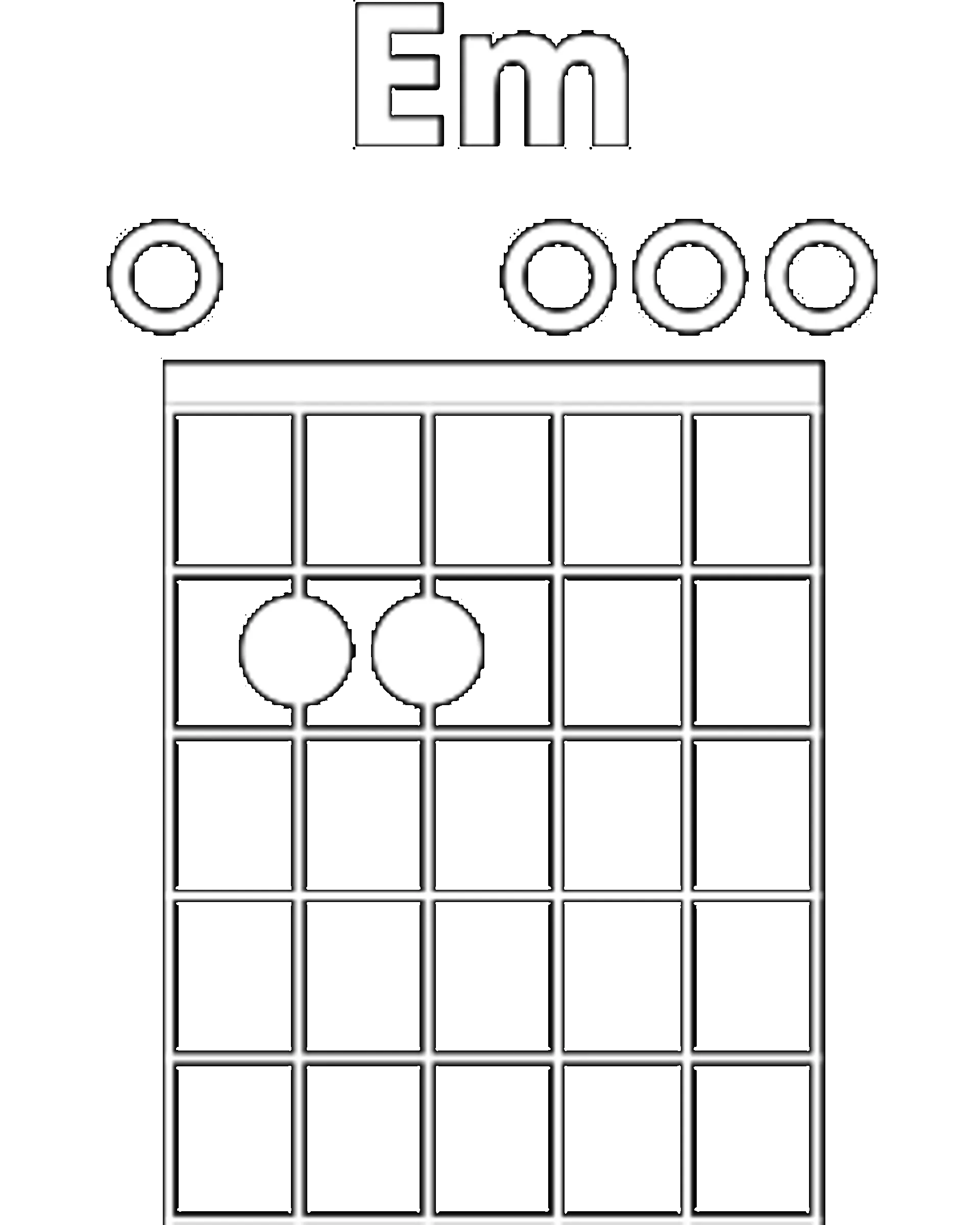 Diagramme accord Mi mineur Em