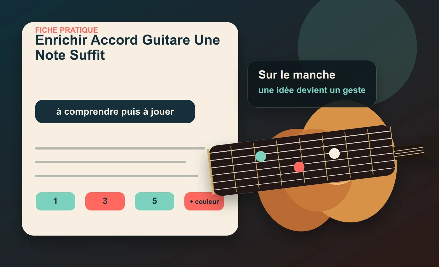 Enrichir un accord guitare : une note utile peut suffire
