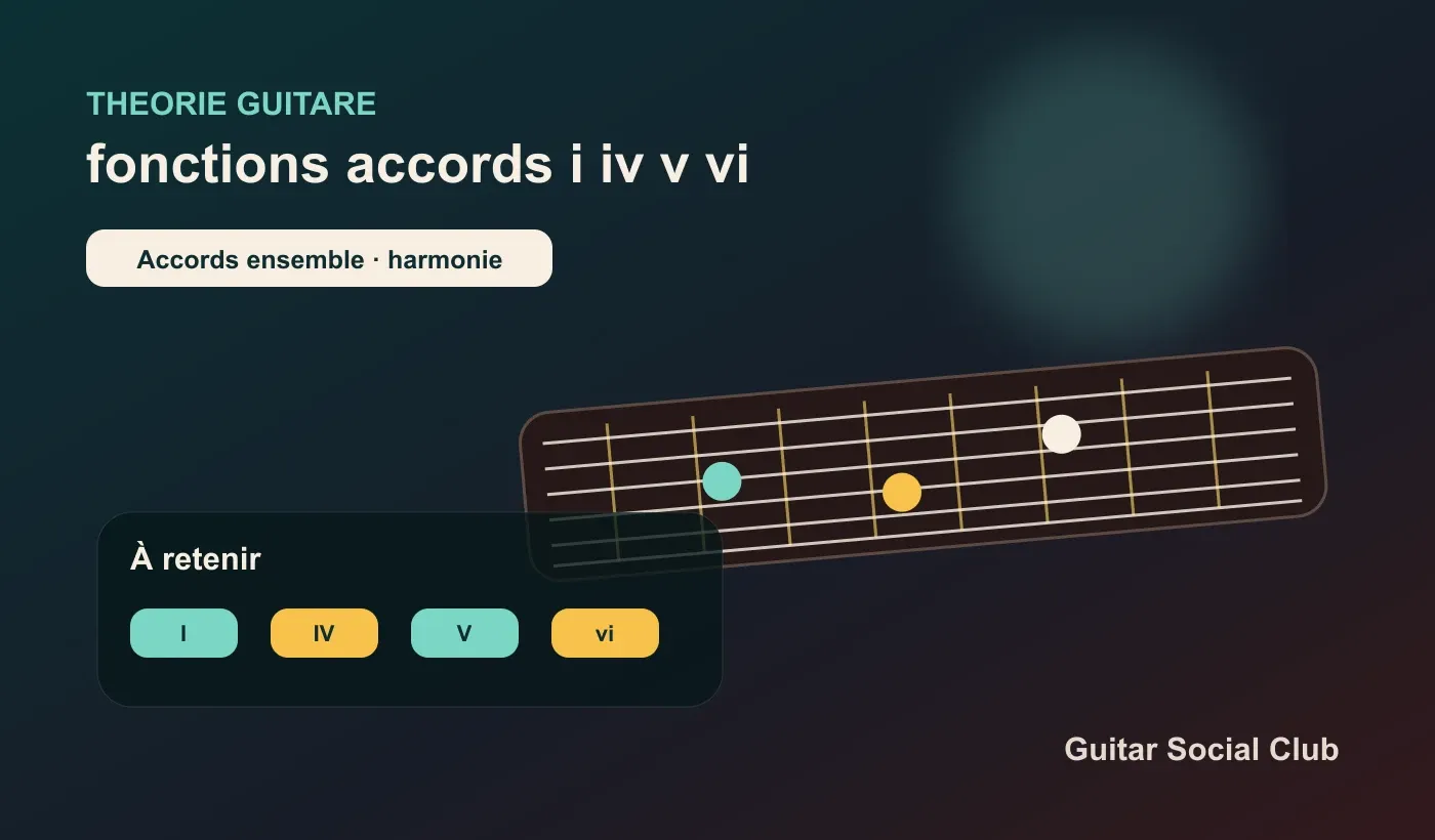 Fonctions des accords à la guitare : I IV V vi