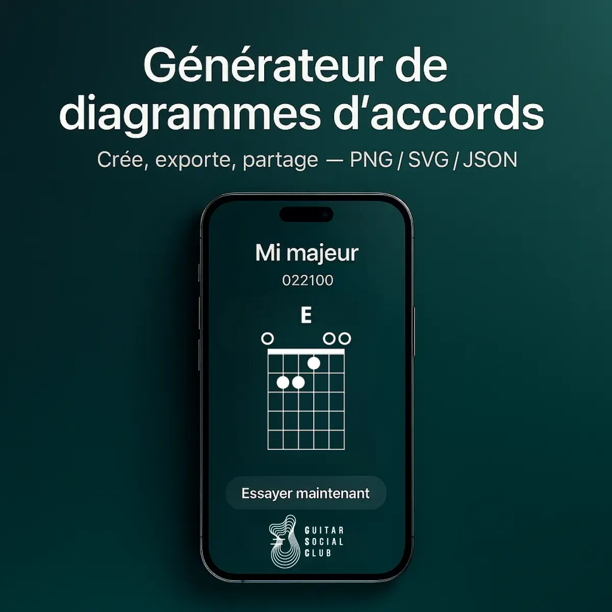 Générateur de diagrammes d'accords guitare — interface de création
