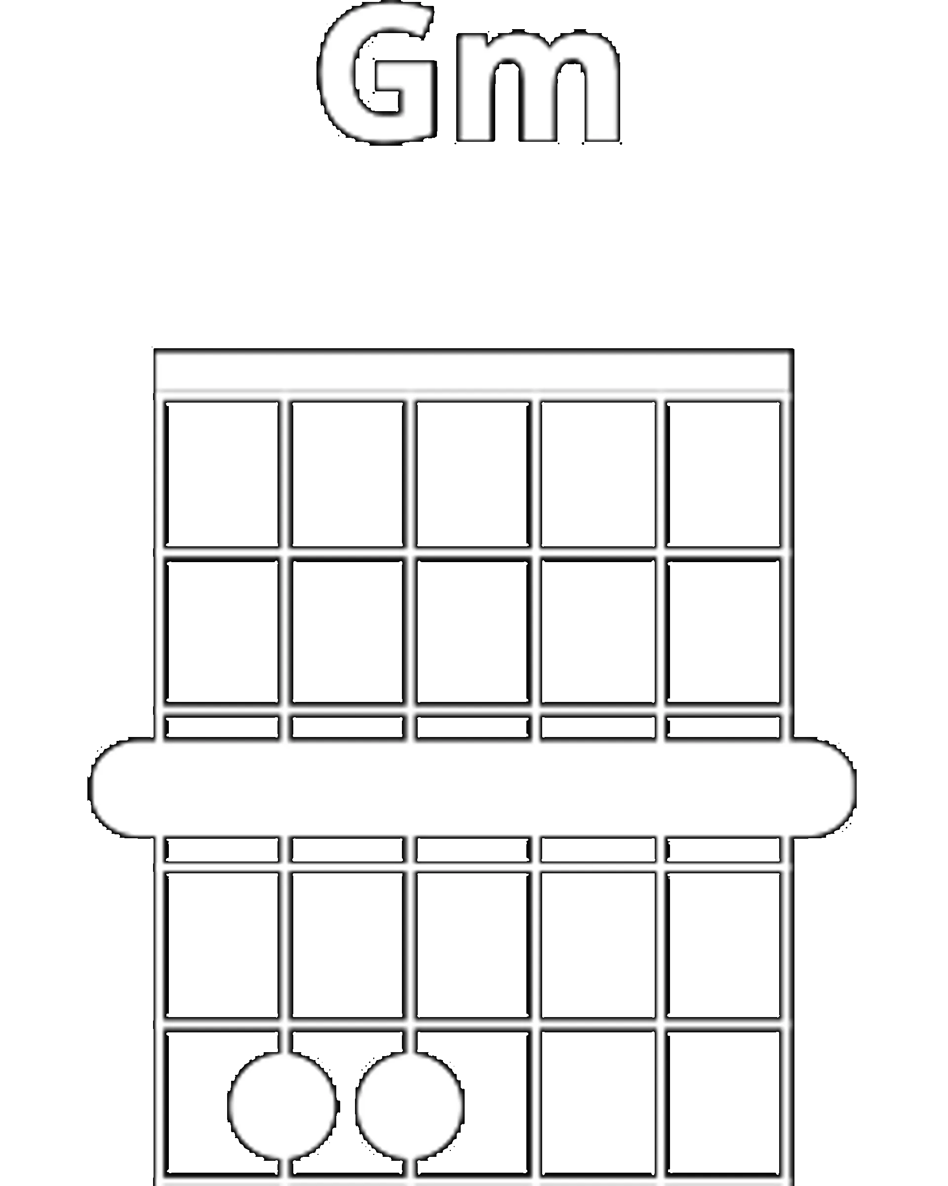 Diagramme d'accord de Sol mineur (Gm)