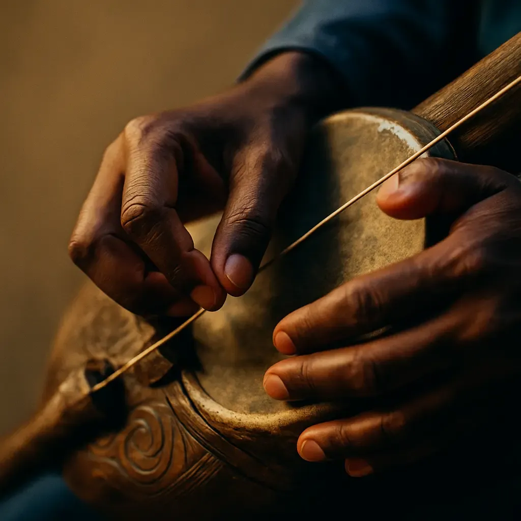 Ambiance de transe autour du guembri : choeur, qraqeb et danse