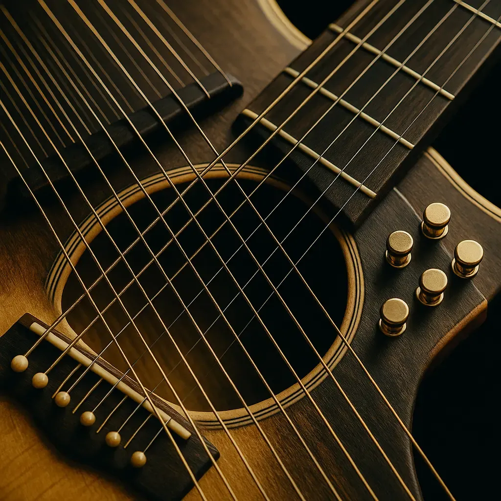 Tête secondaire et chevalet élargi pour cordes résonantes