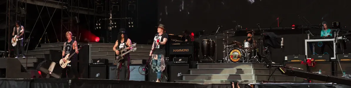 Guns N' Roses jouant Patience en concert