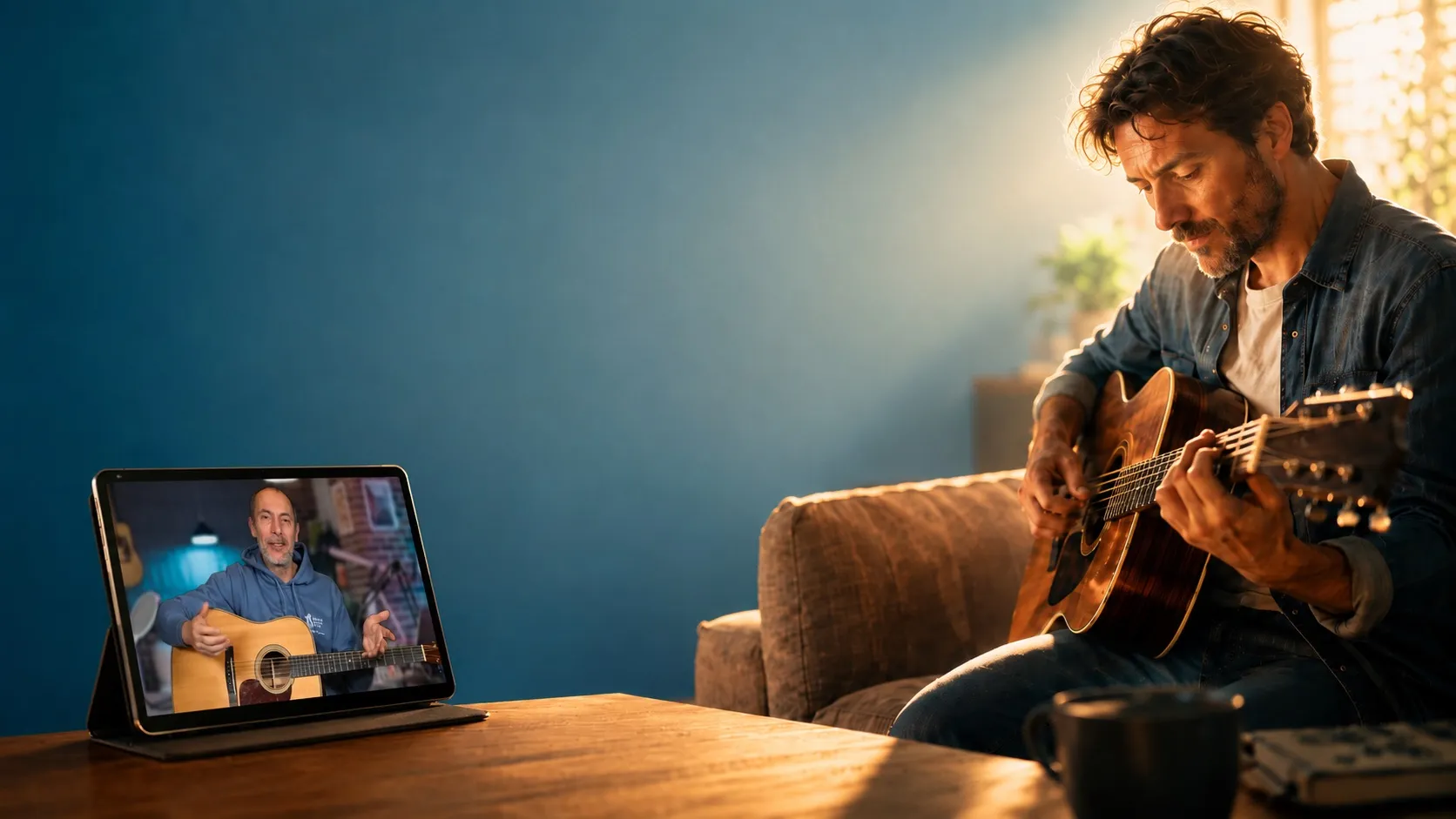 Application Guitar Social Club avec parcours guidé, vidéos pédagogiques et IA personnalisée