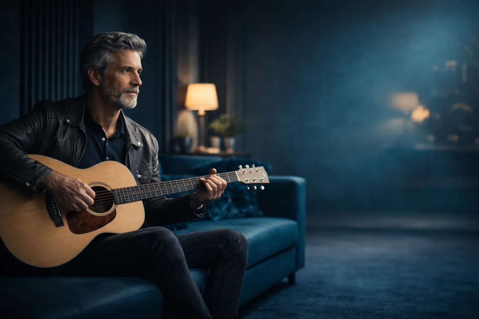 Adulte qui reprend la guitare avec plaisir