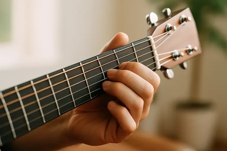 Position du pouce à la guitare