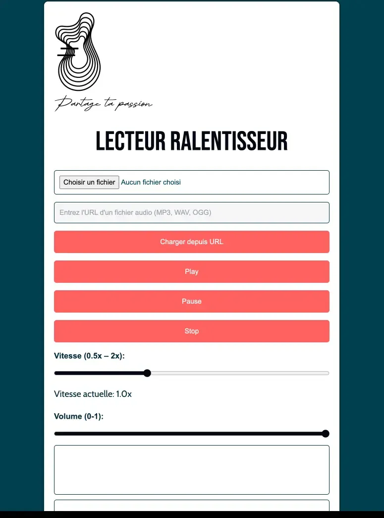 Ralentisseur audio/vidéo — ralentir, boucler et analyser vos changements d'accords