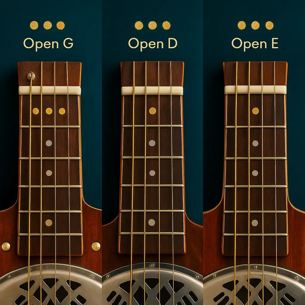 Résonateur spider : cône inversé et pont araignée, son clair pour le bluegrass