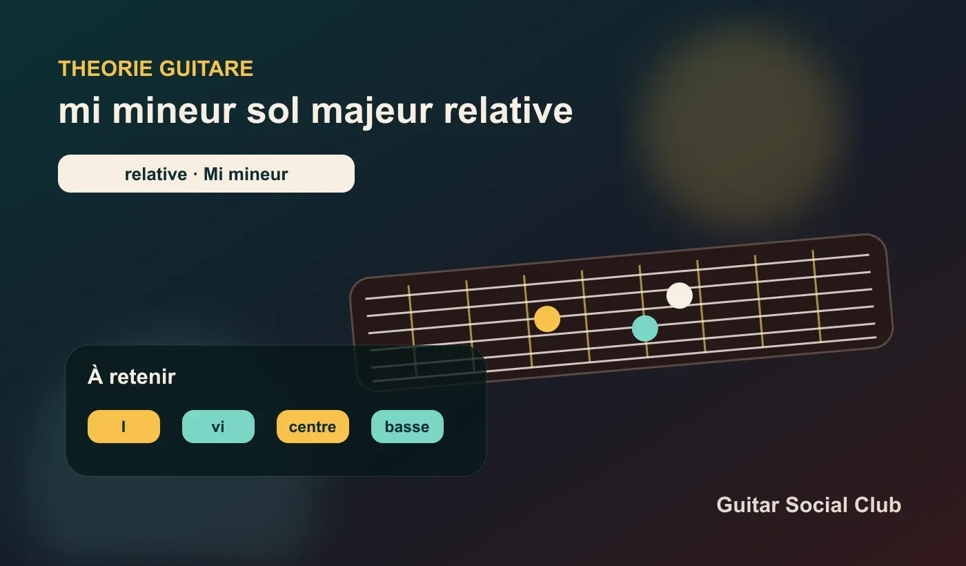 Mi mineur et Sol majeur à la guitare : relative majeure