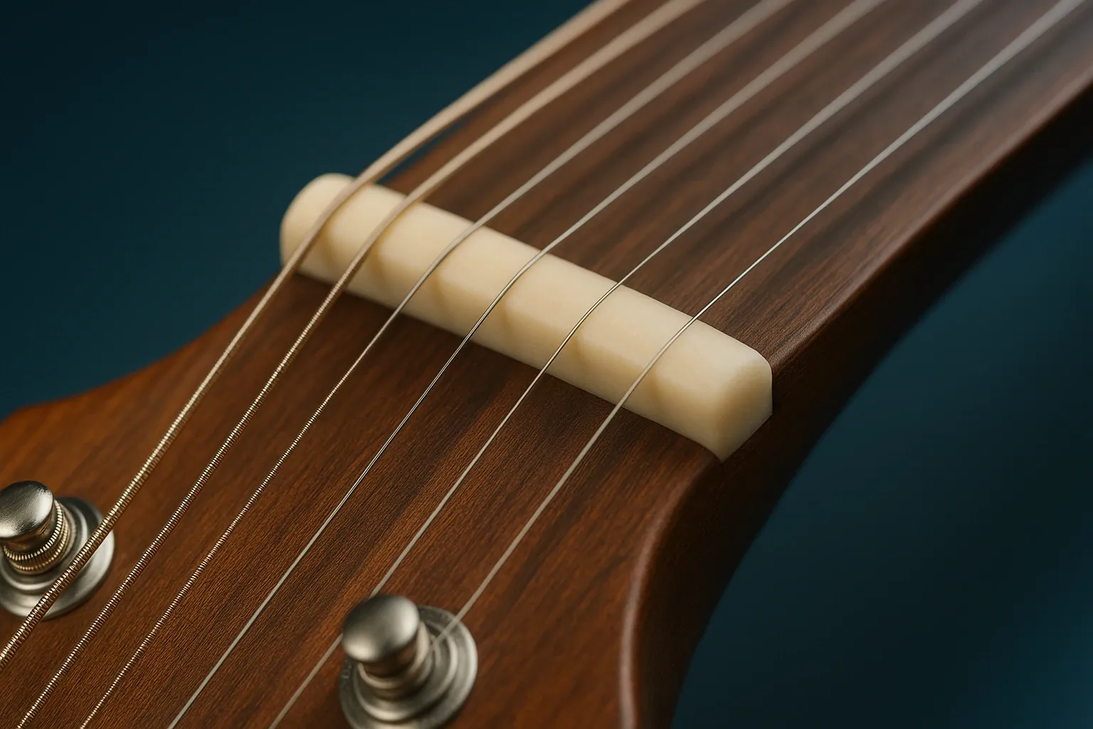 Sillet et gorges adaptés aux petites sections de cordes pour le Nashville tuning