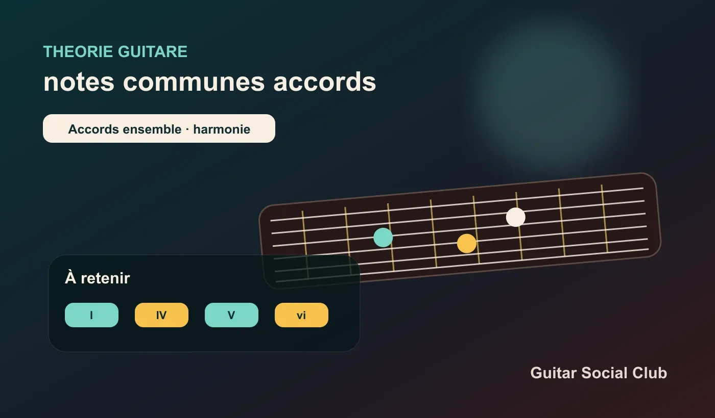 Notes communes entre accords à la guitare