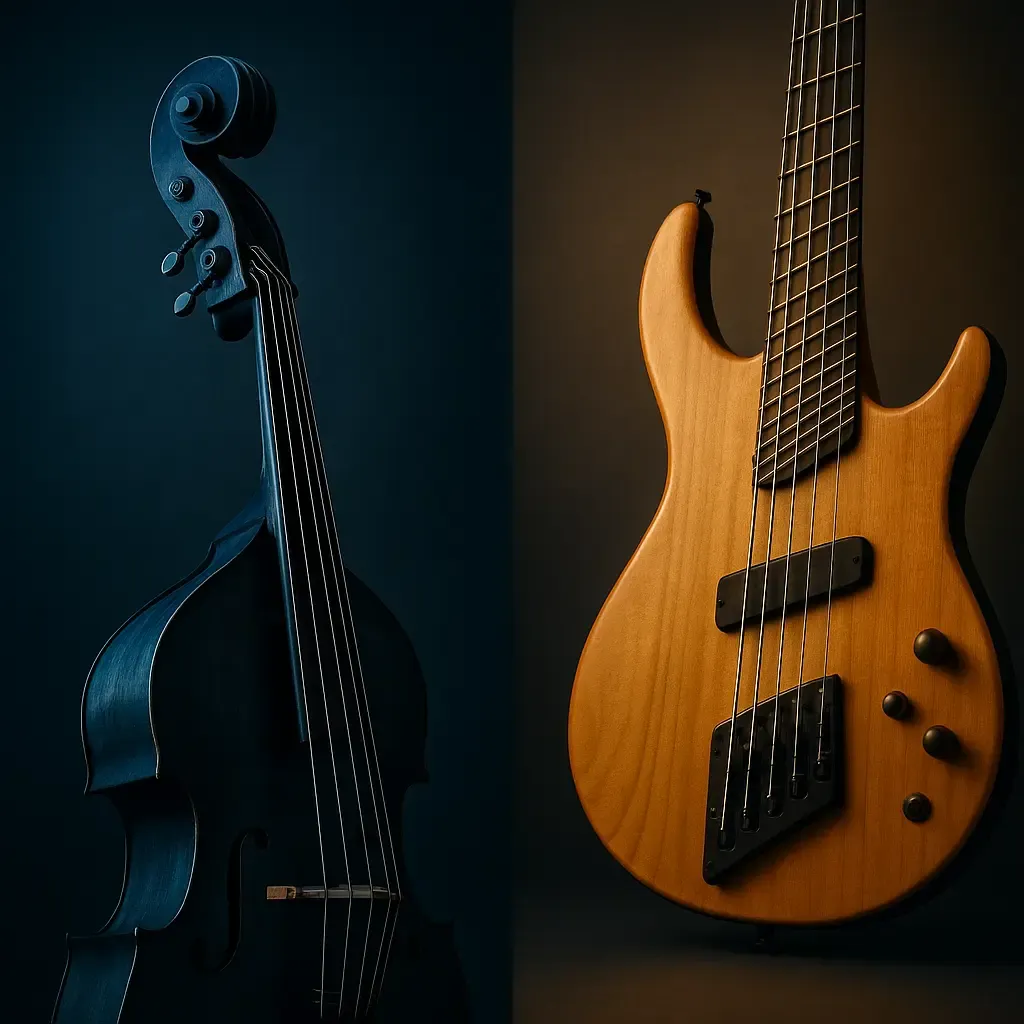 Contrabass guitar en concert provoquant des vibrations physiques dans la salle