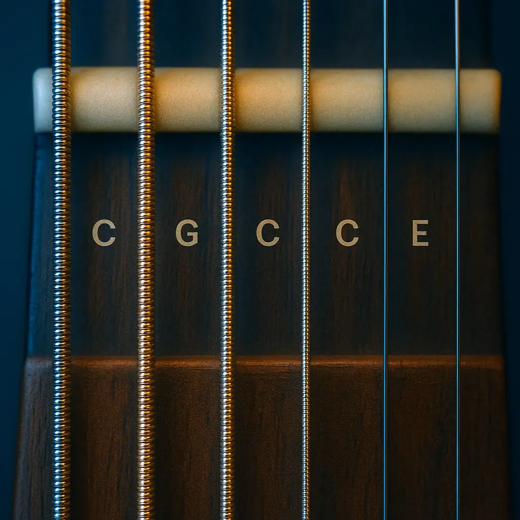 Manche : Open C détaillé — C, G, C, G, C, E