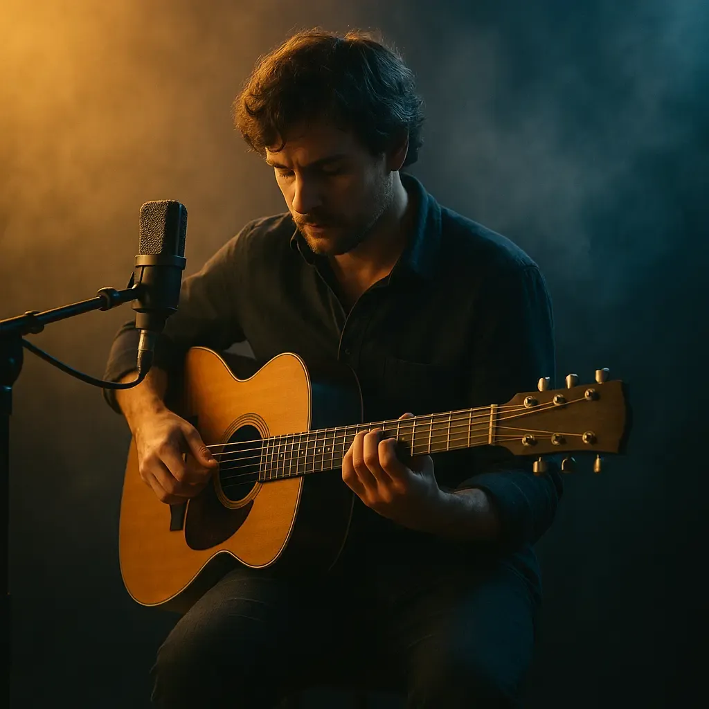 Open G mineur à la guitare : fingerpicking et arpèges folk planants