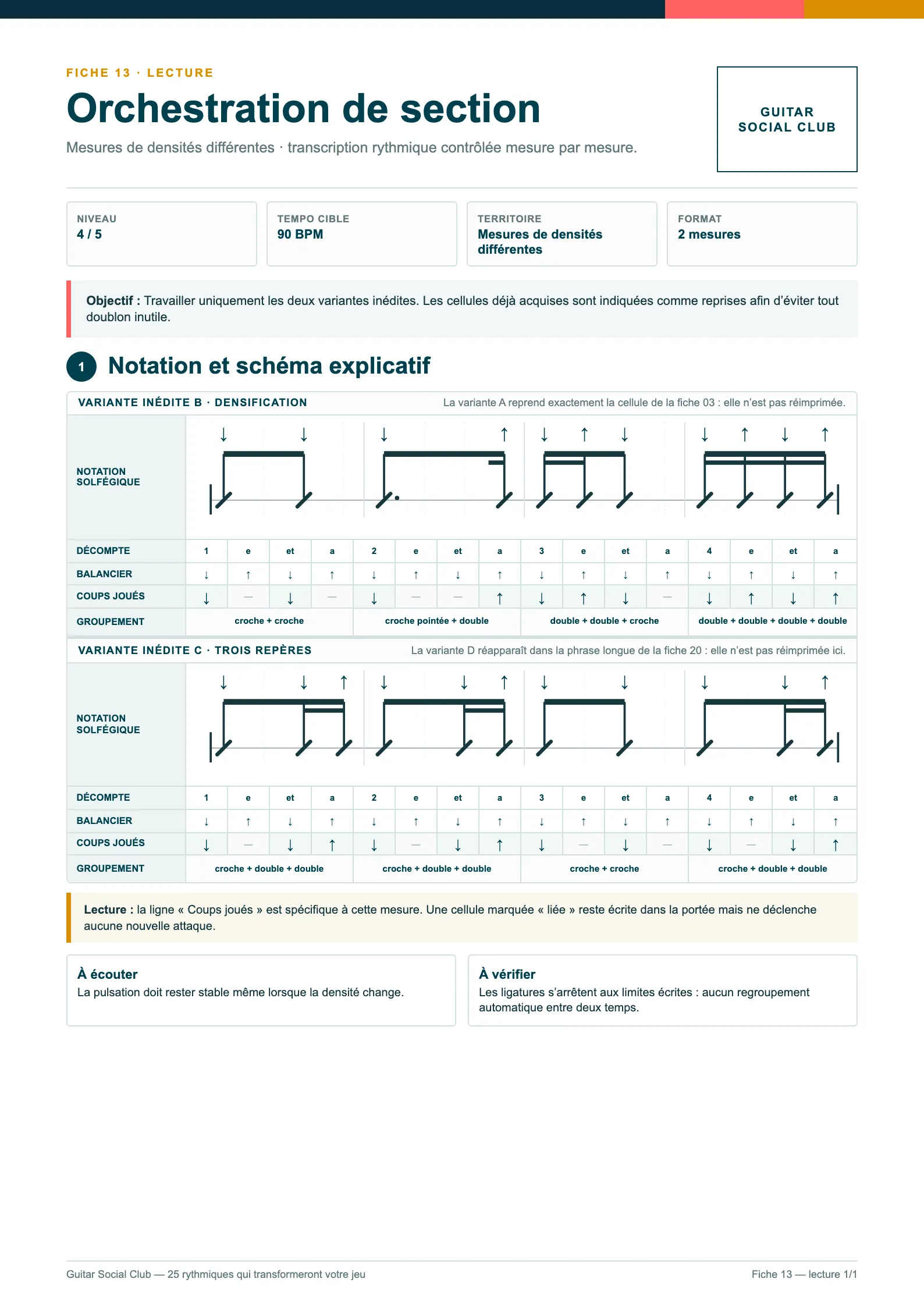 Page du livre 25 rythmiques guitare - Volume 3 : Orchestration de section