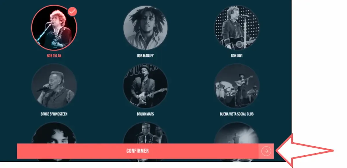 Page 5 - Sélection des artistes favoris