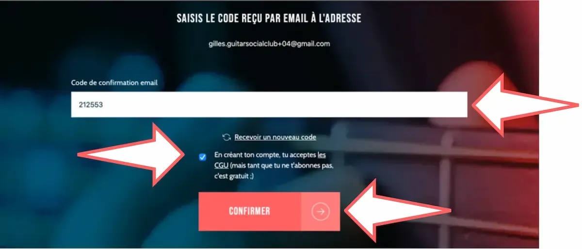Page 6 - Création du compte par email ou Google