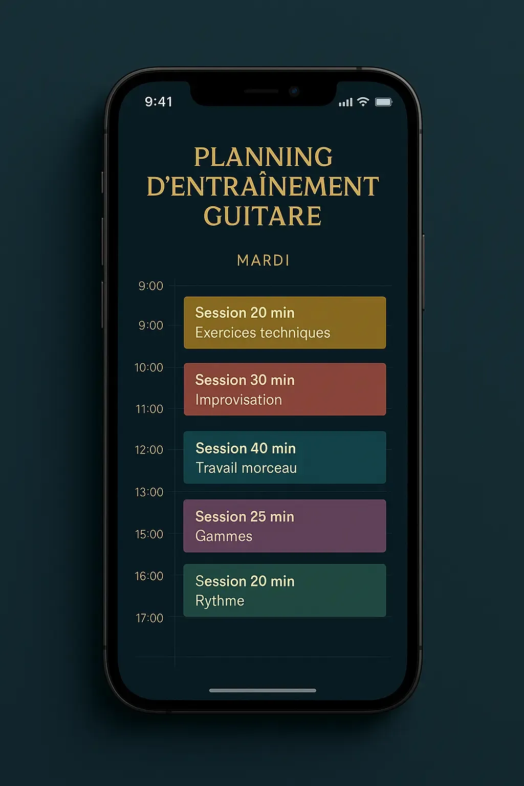 Comment utiliser un planning d'entraînement guitare sans le subir
