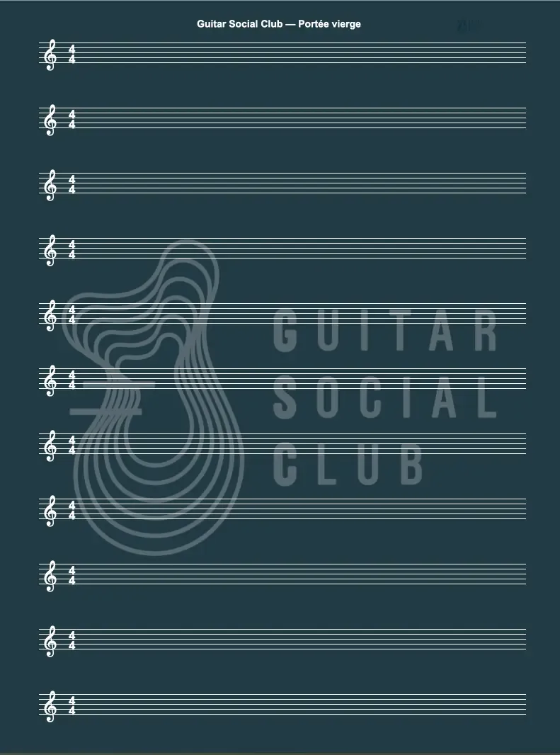 Variante bleue de la portée vierge