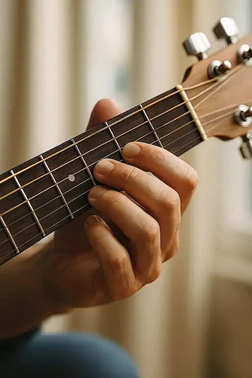 Position des doigts pour accords fluides a la guitare