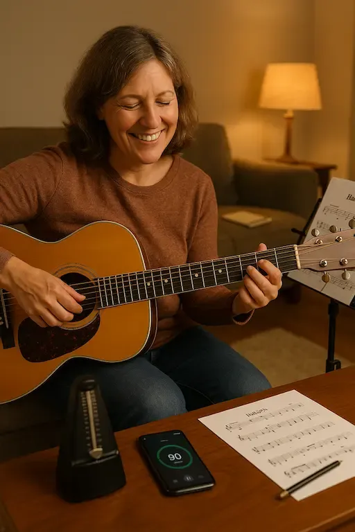 Progresser avec des exercices d'accords simples