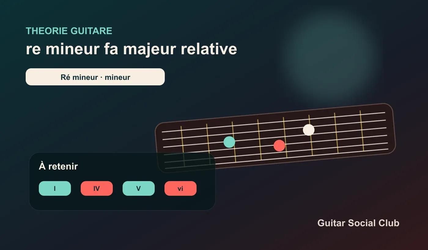 Ré mineur et Fa majeur à la guitare : relative majeure
