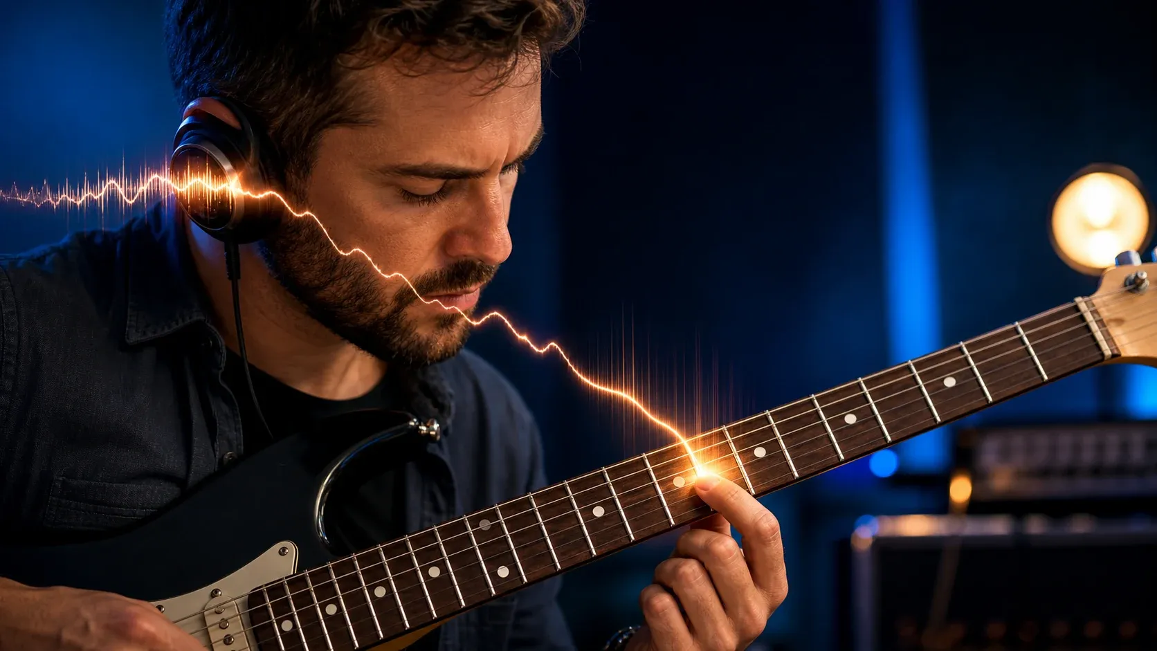 Son entendu relié à une position précise sur le manche de guitare