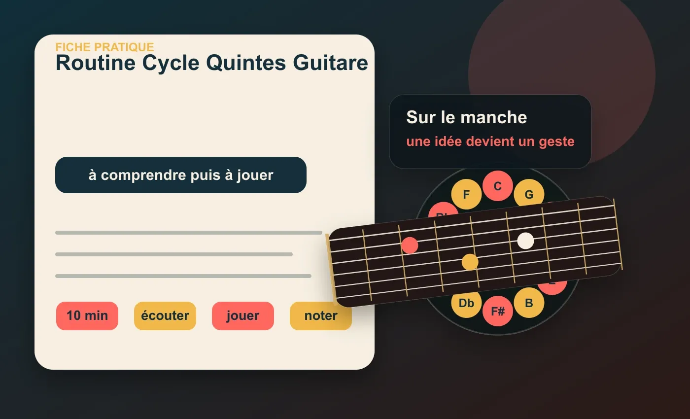 Routine de 10 minutes pour utiliser le cycle des quintes à la guitare